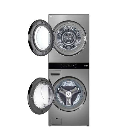 【LG】洗22公斤+乾20公斤 WashTower™ AI 智控洗乾衣機第二代 熱泵除濕 星辰銀 WD-S2220VM 1