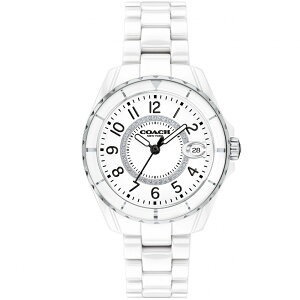 COACH 時尚小香款晶鑽陶瓷腕錶(14503462)-白/32mm正品 實體店面預購