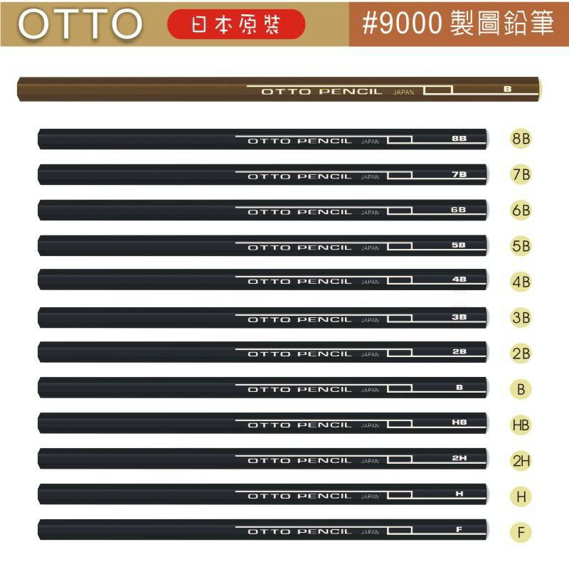 ACE英士 OTTO 日本原裝 #9000製圖鉛筆(多款)