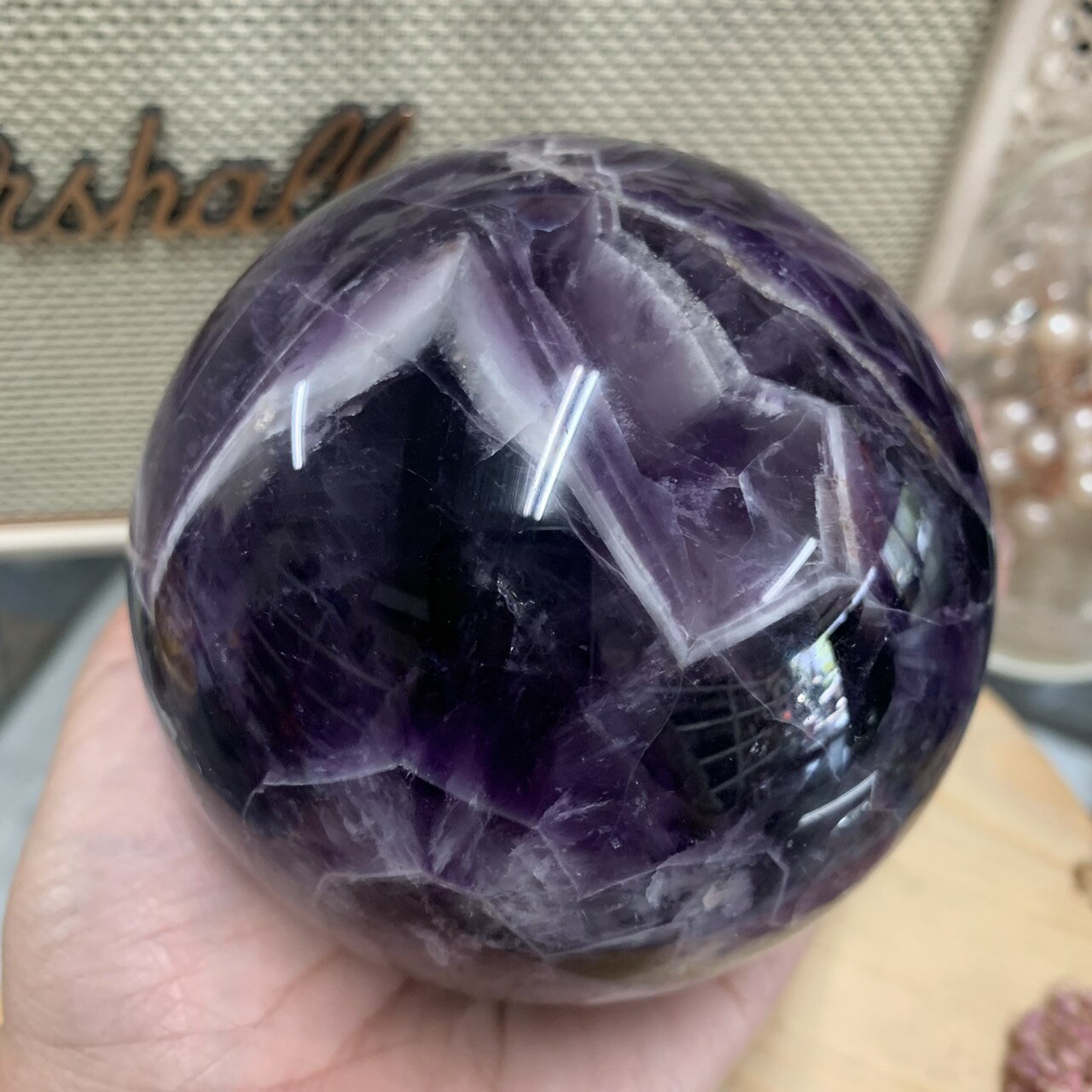 Sweet Heart 田芯精品❤️天然 大能量 虎牙紫水晶球🔮直徑9.5cm 正財 開智慧 貴人必備 NO.295 5