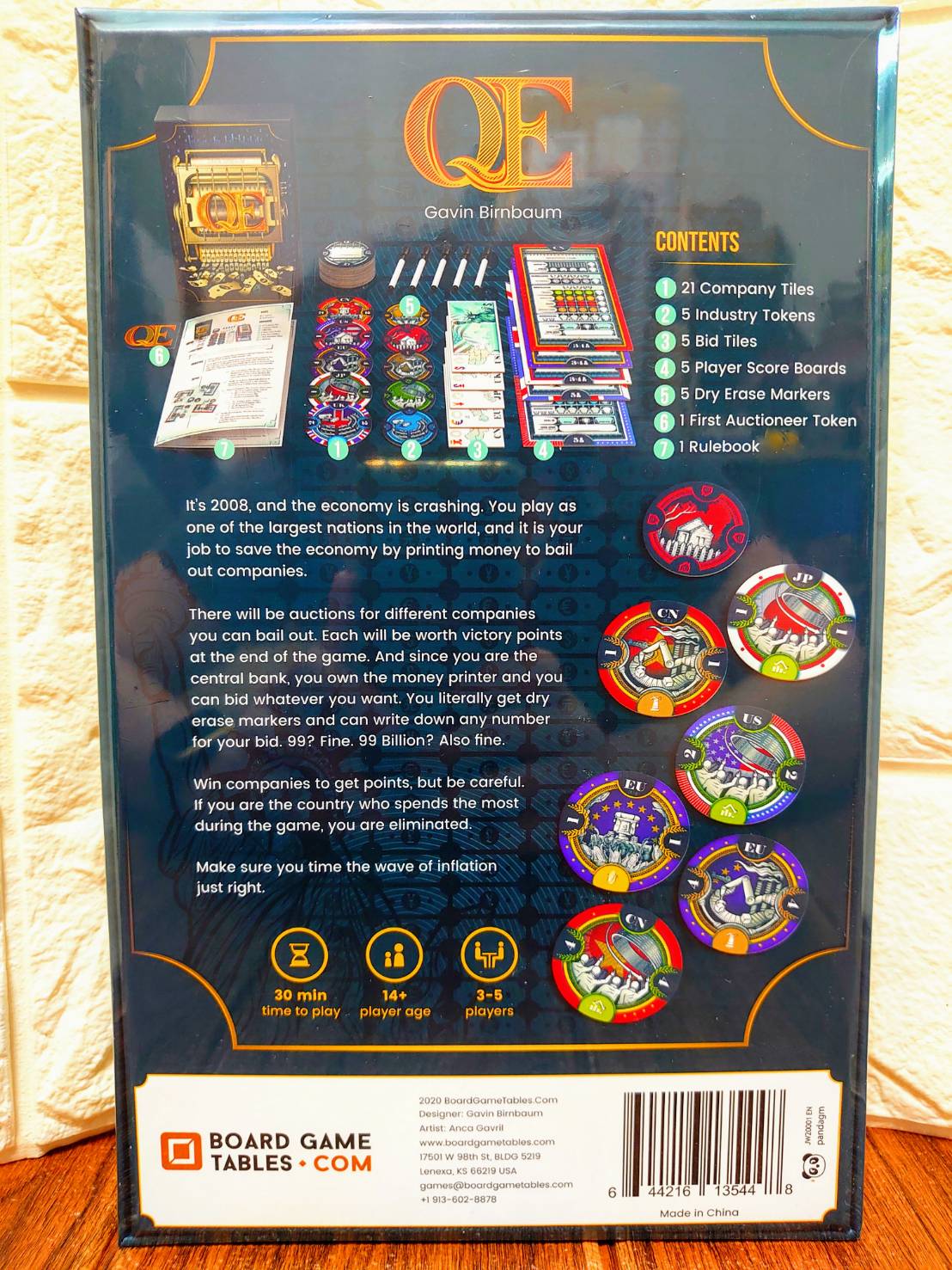 桌遊侍】Q.E. 量化寬鬆英文版正版實體店面快速出貨《免運》QE.量化寬鬆.競標桌遊.策略遊戲.紙筆遊戲.輕度策略| 桌遊侍直營店|