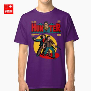 獵人漫畫短袖T恤Hunter Comic帥氣簡約復古簡單歐美夏季嘻哈大碼