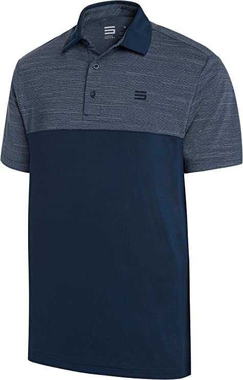 【美國代購】Tree Sixty Six 美國知名品牌 男士速乾高爾夫襯衫 - 吸濕排汗短袖休閒 Polo 衫 深藍雙色