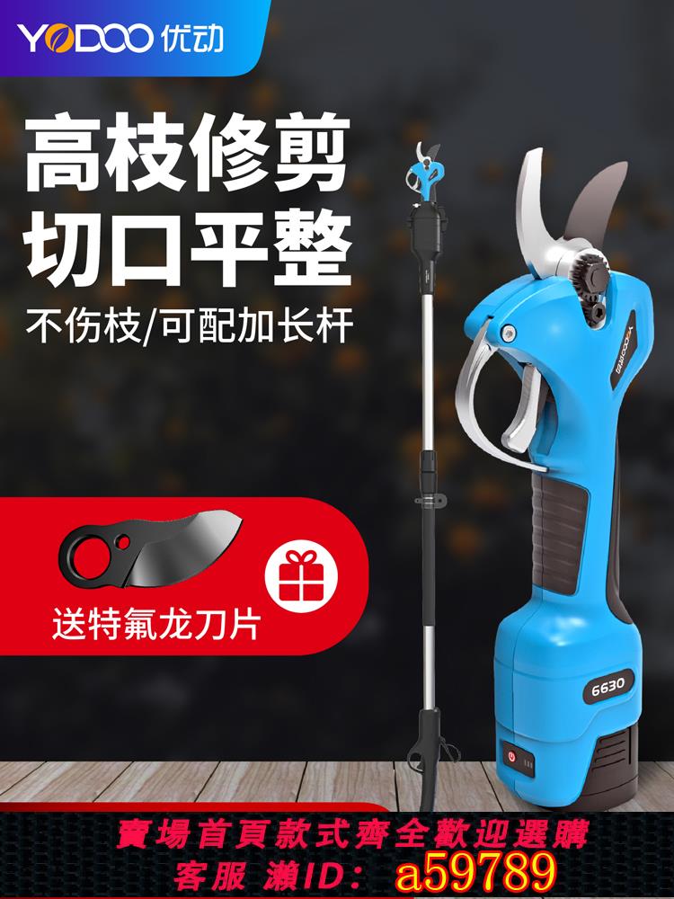 【臺灣公司 可打統編】電動修枝剪刀充電式園林鋰電高枝剪果樹粗枝剪刀手持便攜修剪神器