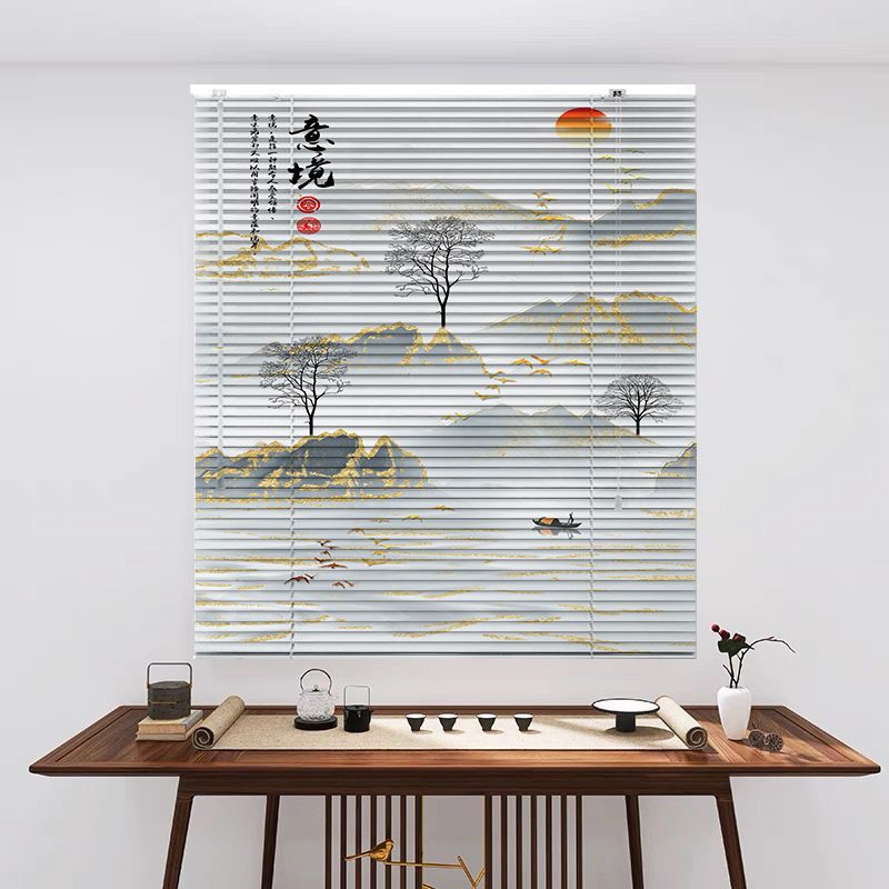 免運 窗簾 門簾 可客製化尺寸 中式百葉窗簾免打孔卷簾辦公室窗簾遮光遮陽客廳書房臥室升降簾特惠/快速出貨m097特惠/快速出貨Z097