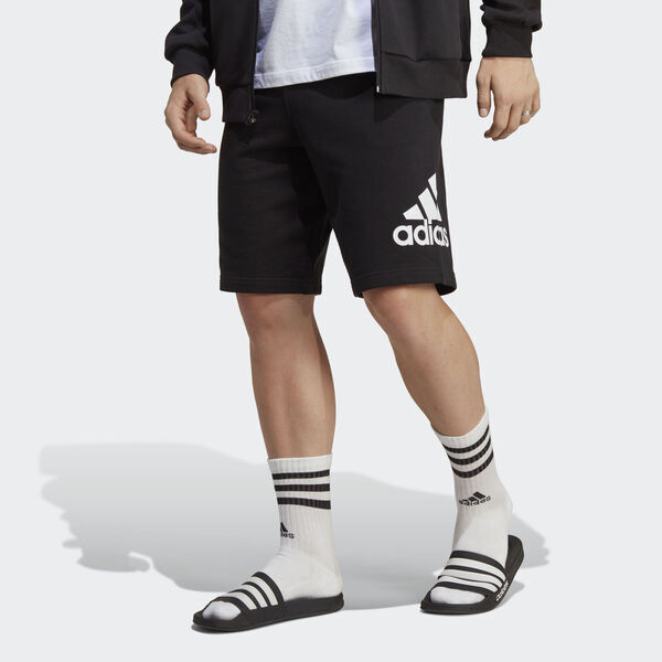 Adidas M MH Bosshortft [IC9401] 男 短褲 運動 休閒 中腰 親膚 舒適 雙側口袋 黑 白