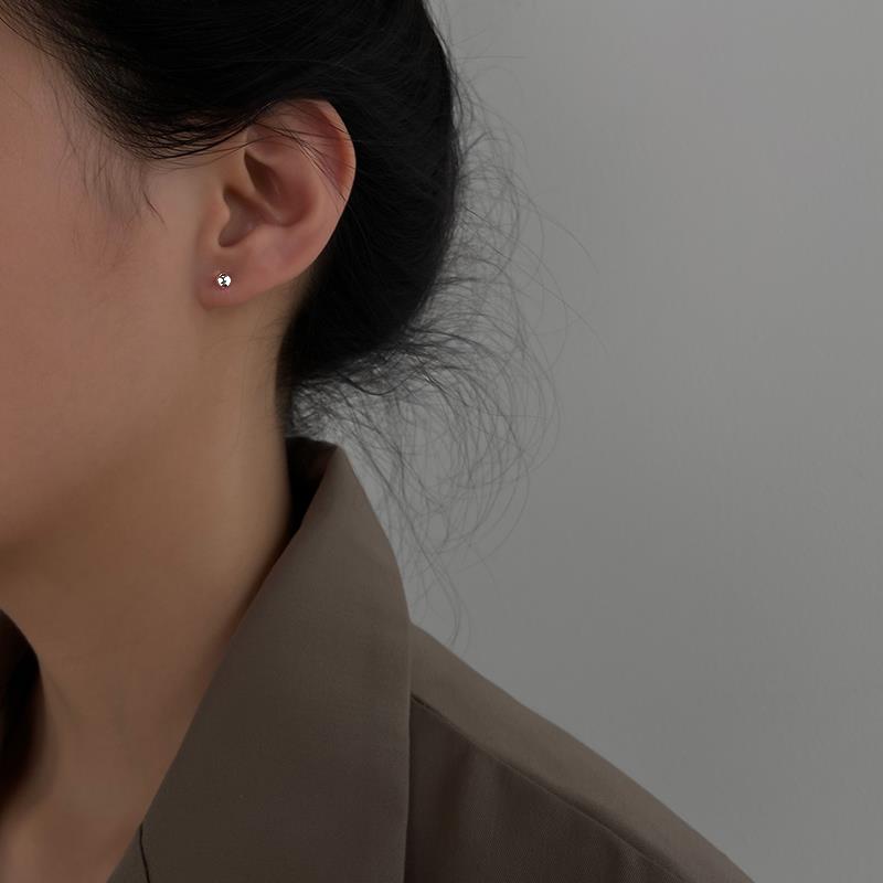 925純銀后掛式耳釘女年新款潮耳環簡約小巧個性一款多戴耳飾 4