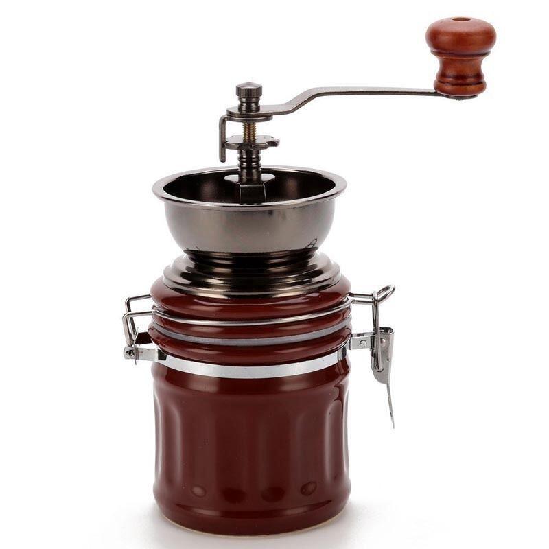 咖啡磨豆機 咖啡研磨器 磨粉機 陶瓷罐手搖可水洗磨豆機 家用咖啡豆研磨機 手動磨粉機 小型粉碎機