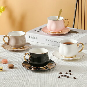 歐式小奢華咖啡杯碟套裝家用下午茶花茶杯高顏值咖啡杯精致陶瓷杯