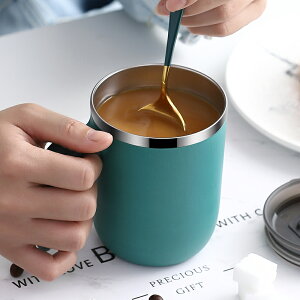 304不銹鋼馬克杯創意個性帶蓋可愛早餐杯情侶可愛喝水杯咖啡杯子