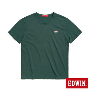 EDWIN 人氣復刻款 經典小紅標徽章短袖T恤-男款 深綠色