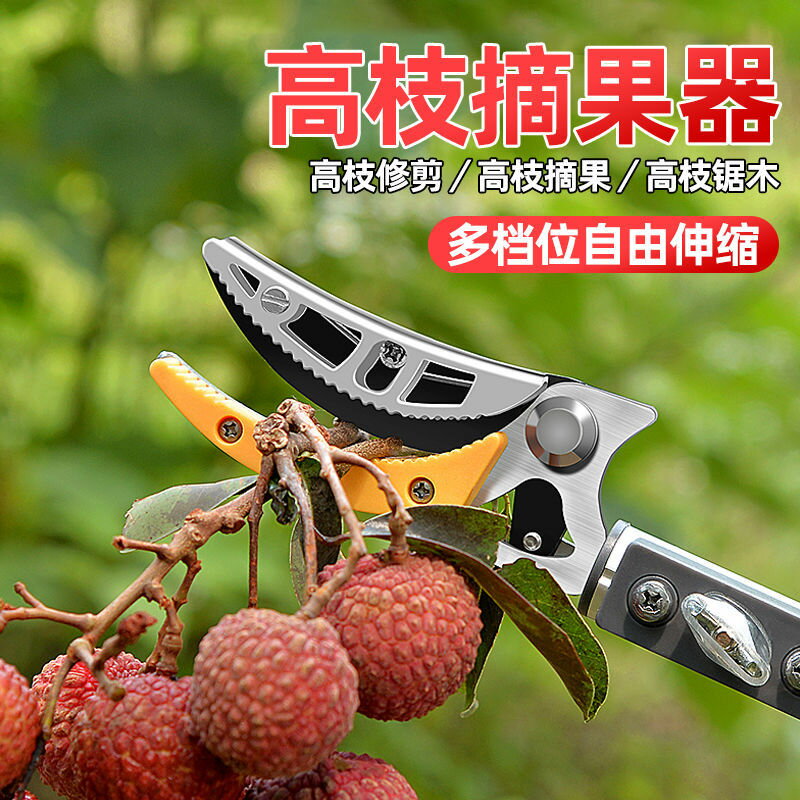 【最低價】【公司貨】摘水果荔枝龍眼櫻桃高枝剪伸縮高空剪採摘果子水果剪加長果樹剪刀
