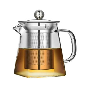 耐熱玻璃茶壺不銹鋼過濾花茶煮泡茶壺耐高溫加厚紅茶茶具套裝家用