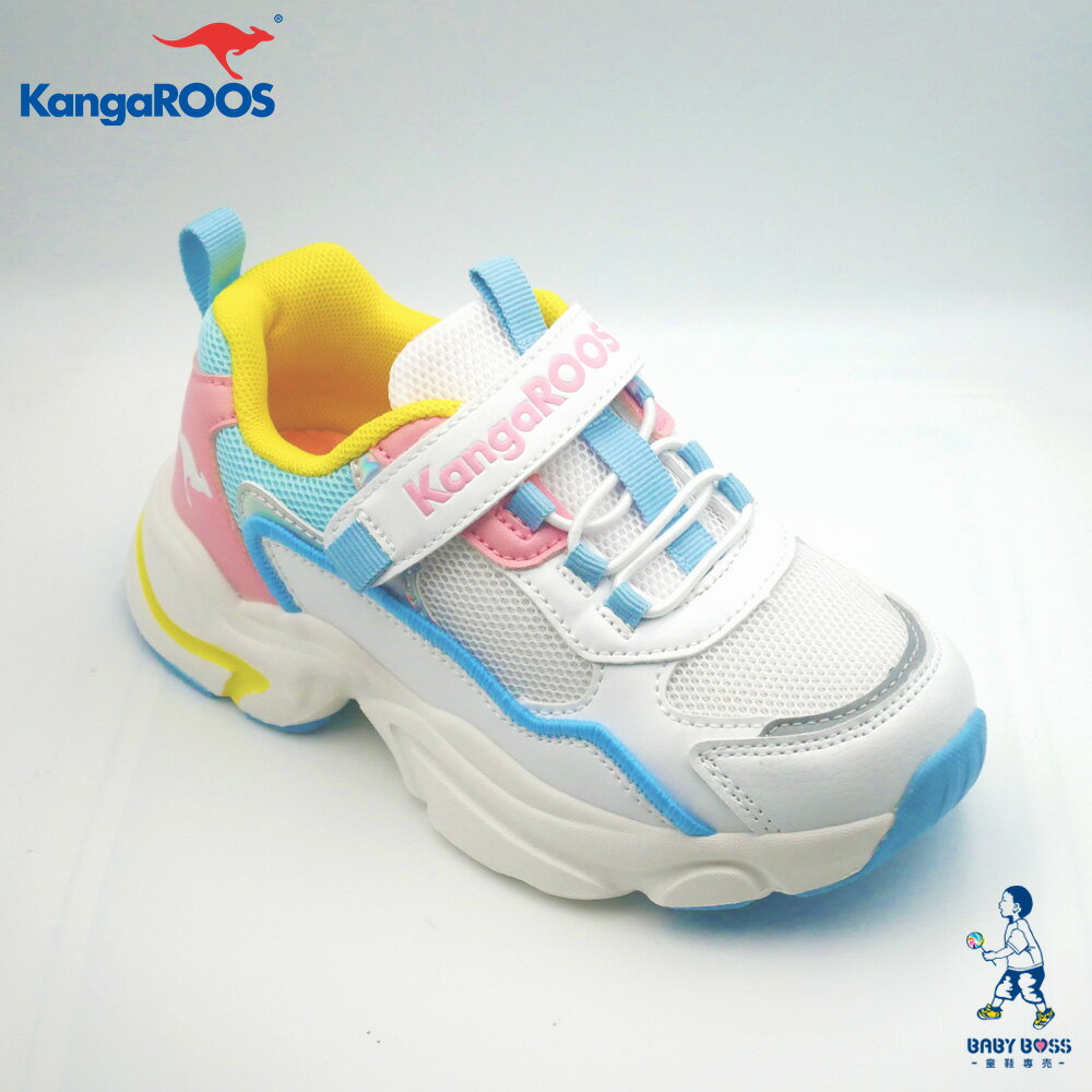 【正品發票出貨】KangaROOS美國袋鼠鞋FUSION 2復古老爹 女童鞋 運動鞋 休閒鞋 (白粉-KK32323)