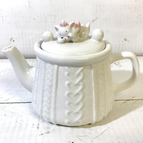 大賀屋 瑪莉貓 茶具 茶壺 迪士尼 DISNEY 泡茶 花茶 陶瓷 禮物 下午茶 日貨 正版 授權 L00010673