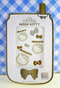 【震撼精品百貨】Hello Kitty 凱蒂貓 KITTY立體鋁鑽貼紙-圓點 震撼日式精品百貨