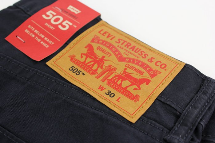 美國百分百【全新真品】Levis 505 短褲五分褲牛仔褲合身黑色30腰F548