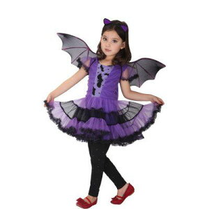 ✤宜家✤小朋友萬聖節 化妝舞會服裝 角色扮演10 (套裝) 紫色蝙蝠