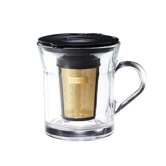 金時代書香咖啡 Cores 金屬濾網 咖啡濾杯組 Gold Filter Glass MUG C401