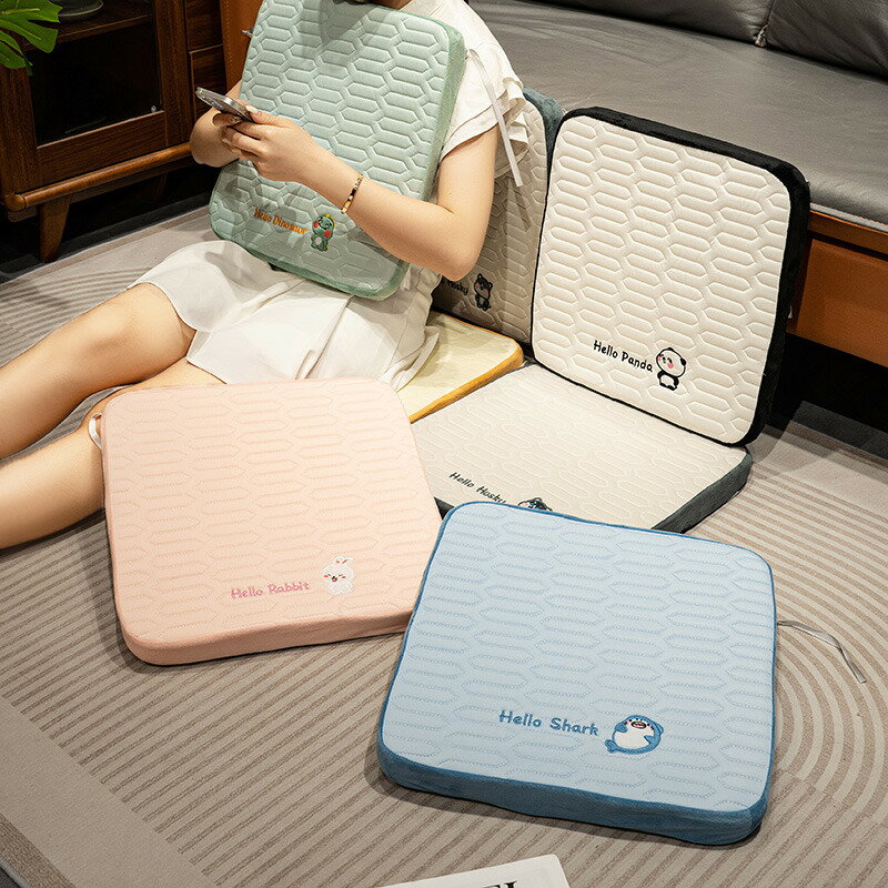 坐墊 椅墊 夏季涼墊坐墊屁墊椅子墊辦公室久坐防屁股痛冰絲涼席乳膠座椅墊子【林之舍】