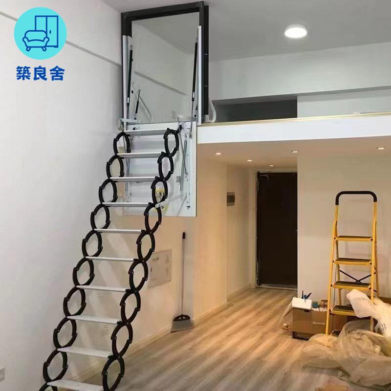免運 附發票 家用人字梯 折疊梯 伸縮梯 多功能梯 側裝伸縮梯特厚可伸縮多功能折疊梯子家用隱藏式樓梯隱形兩用梯子