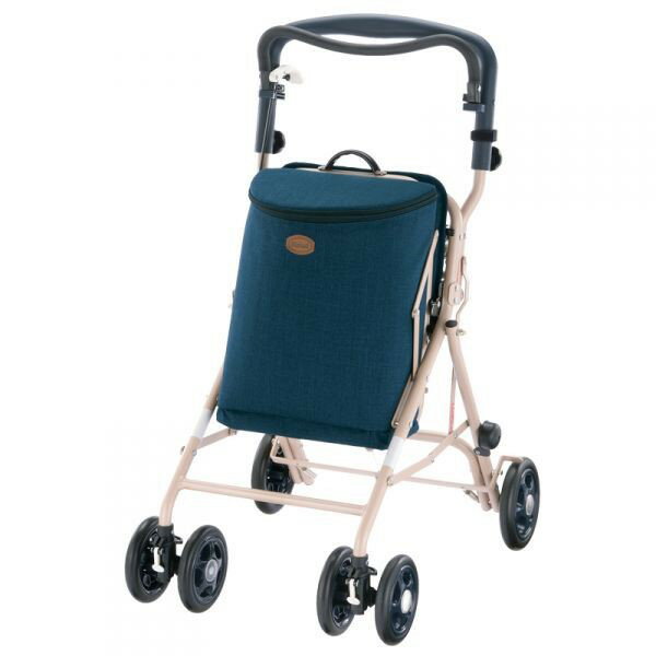 日本利其爾Richell購物步行車CT型-海軍藍-帶輪型助步車/步行輔助車/散步車/助行椅