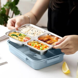 。高中生飯盒學生專用304飯菜分離三格四格加深大容量上班族保溫