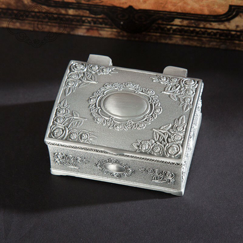 復古首飾盒收納戒指耳環包裝盒求婚戒指盒影視道具紀念品禮物