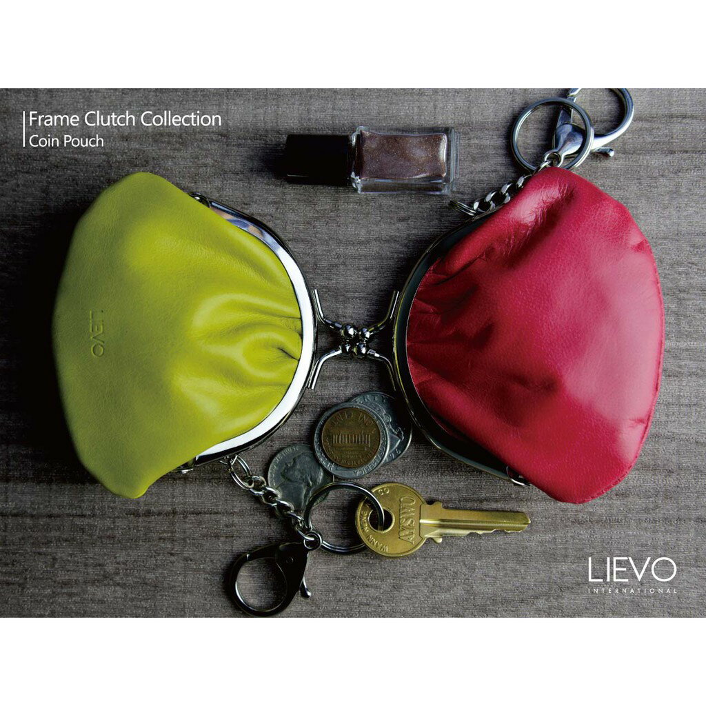 【LIEVO】 SMILE - 真皮零錢鑰匙口金包_森林綠 (附禮盒包裝) 3