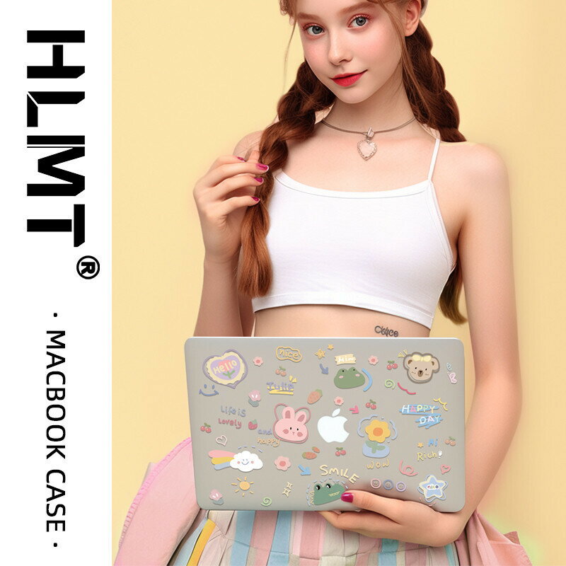 HLMT×多巴胺適用macbook保護殼macbookair保護套macbookpro蘋果筆電14寸13透明