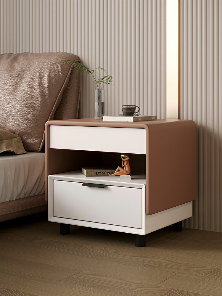 創意網紅床頭櫃簡約現代2024新款高級感輕奢實木小型臥室床邊櫃子 天使鞋櫃