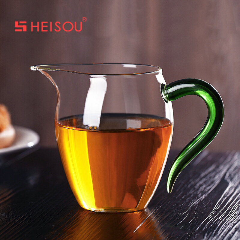 公道杯玻璃公杯加厚耐熱高溫茶海茶濾茶漏套裝茶具配件側把分茶器