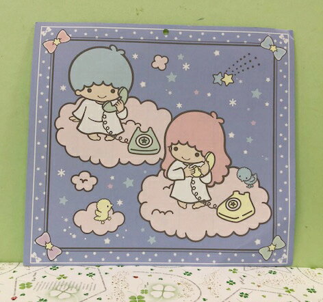 【震撼精品百貨】Little Twin Stars KiKi&LaLa 雙子星小天使 Sanrio 卡片-藍電話#31876 震撼日式精品百貨