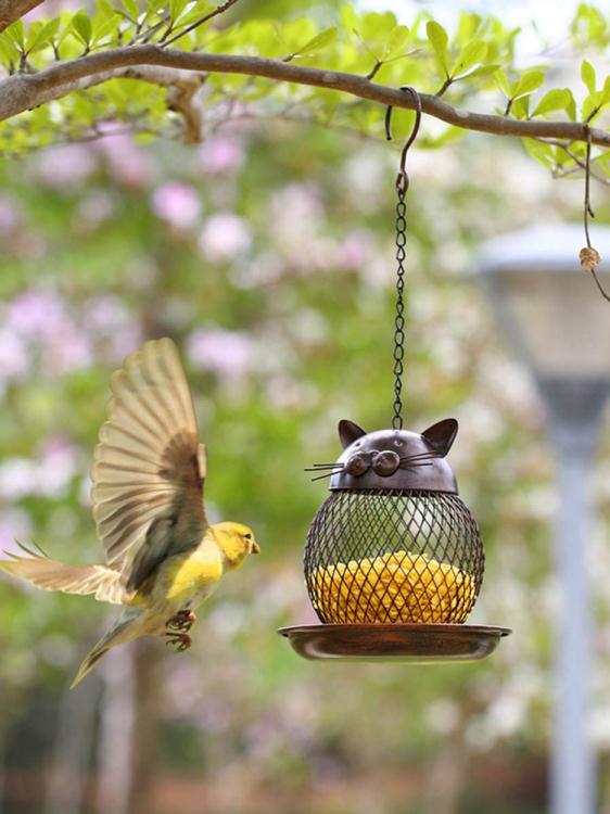 餵鳥器 善心護生慈悲施食金屬喂鳥器野外花園陽台庭院戶外懸掛式喂食器 年終特惠