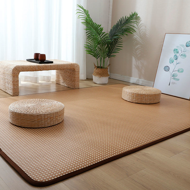 日式藤編席地毯客廳臥室陽臺榻榻米地墊房間夏季床邊爬行涼席墊子