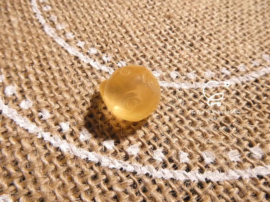 黃兔毛狐狐 黃兔毛 水晶飾品  晶晶工坊-love2hm 46215 2