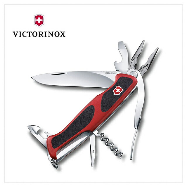 VICTORINOX 瑞士維氏 瑞士刀 Ranger Grip 74 14用 130mm 黑紅 0.9723.C