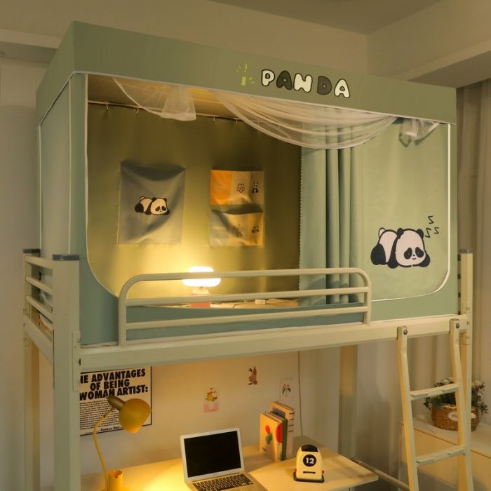 爆款新款大學生宿舍床簾一體式蚊帳床簾上鋪遮光通用寢室下鋪窗簾