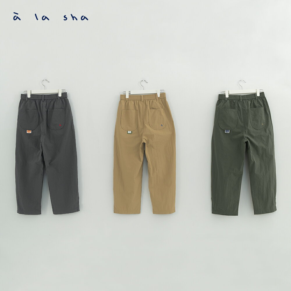 a la sha 抹茶小標籤工裝褲 4