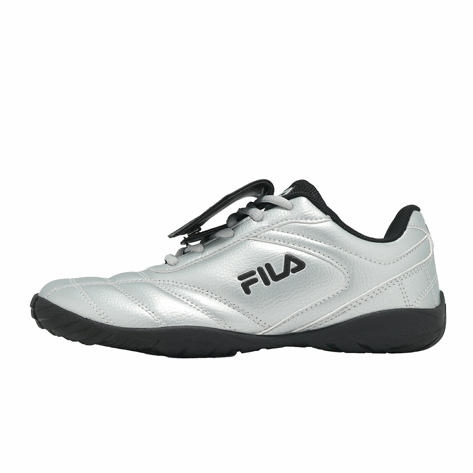 Fila 休閒鞋 Calcio Uno 女鞋 銀 黑 復古 世足 足球鞋 5C331A880