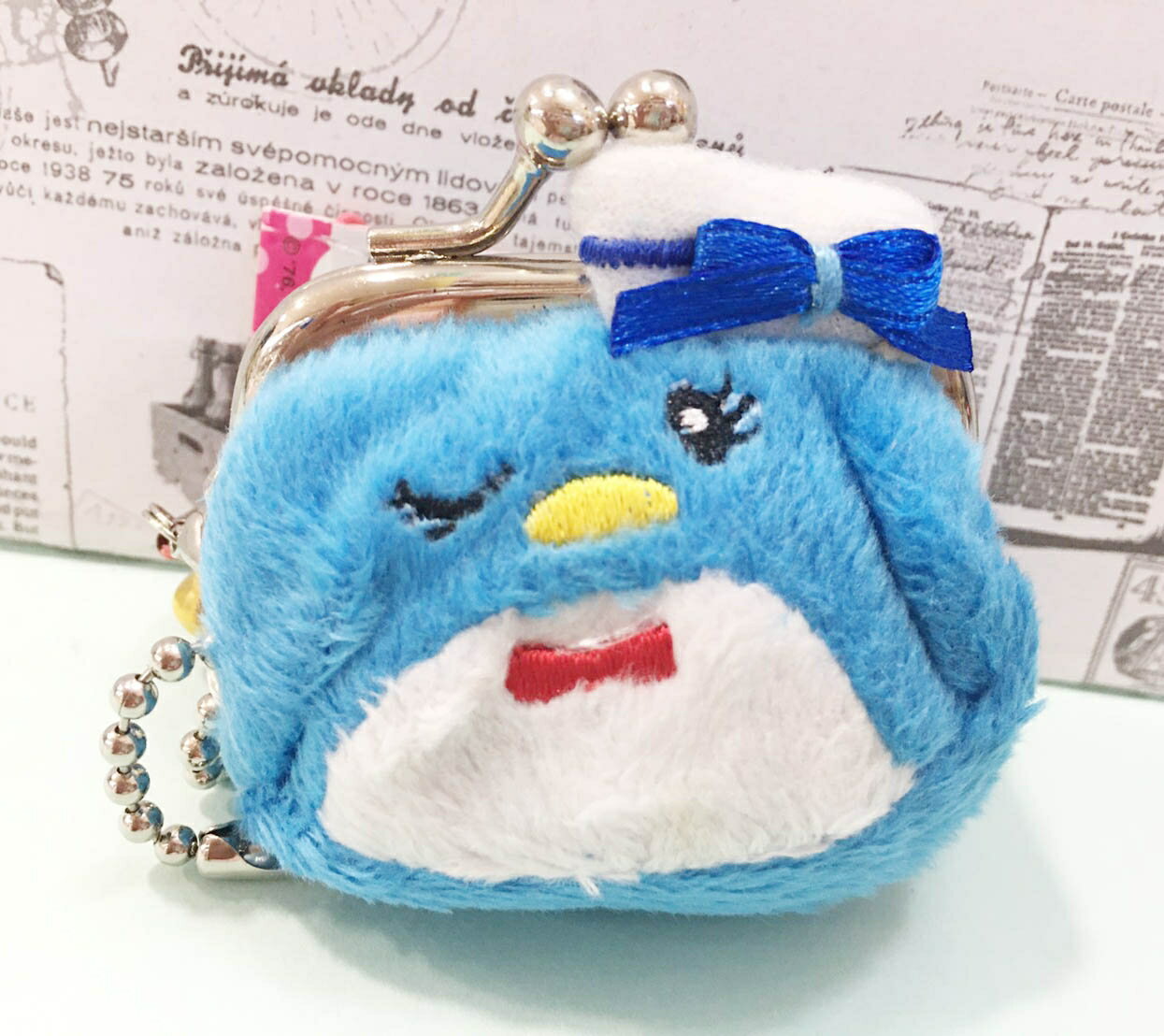 【震撼精品百貨】Tuxedo Sam Sanrio 山姆藍企鵝 迷你口金零錢包附吊飾*07110 震撼日式精品百貨