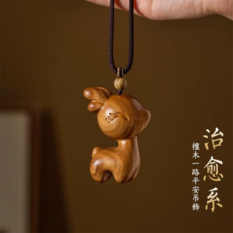 【巴黎精品】現貨+預購 汽車掛飾車內吊飾吊墜車內飾裝飾掛件招財淨化開運-檀木一路平安汽車內飾2款a1kf111