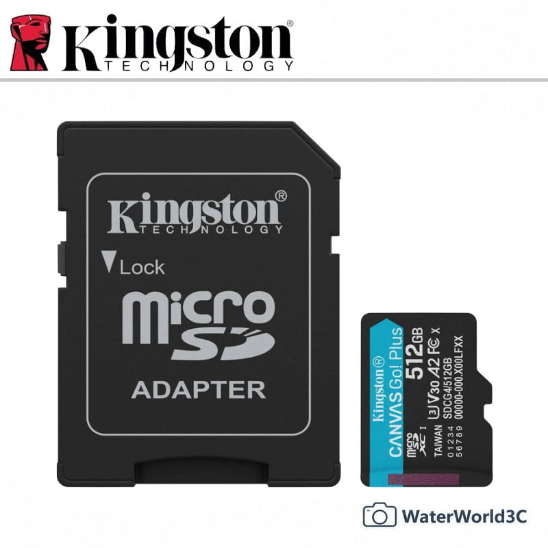 【中壢-水世界】Kingston 金士頓 MICRO【V30 512G 讀取200 寫入160】TF 台灣製 公司貨