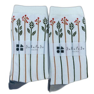 【garapago socks】日本設計台灣製長襪-草圖案 - 襪子 長襪 中筒襪 台灣製襪子 日本設計