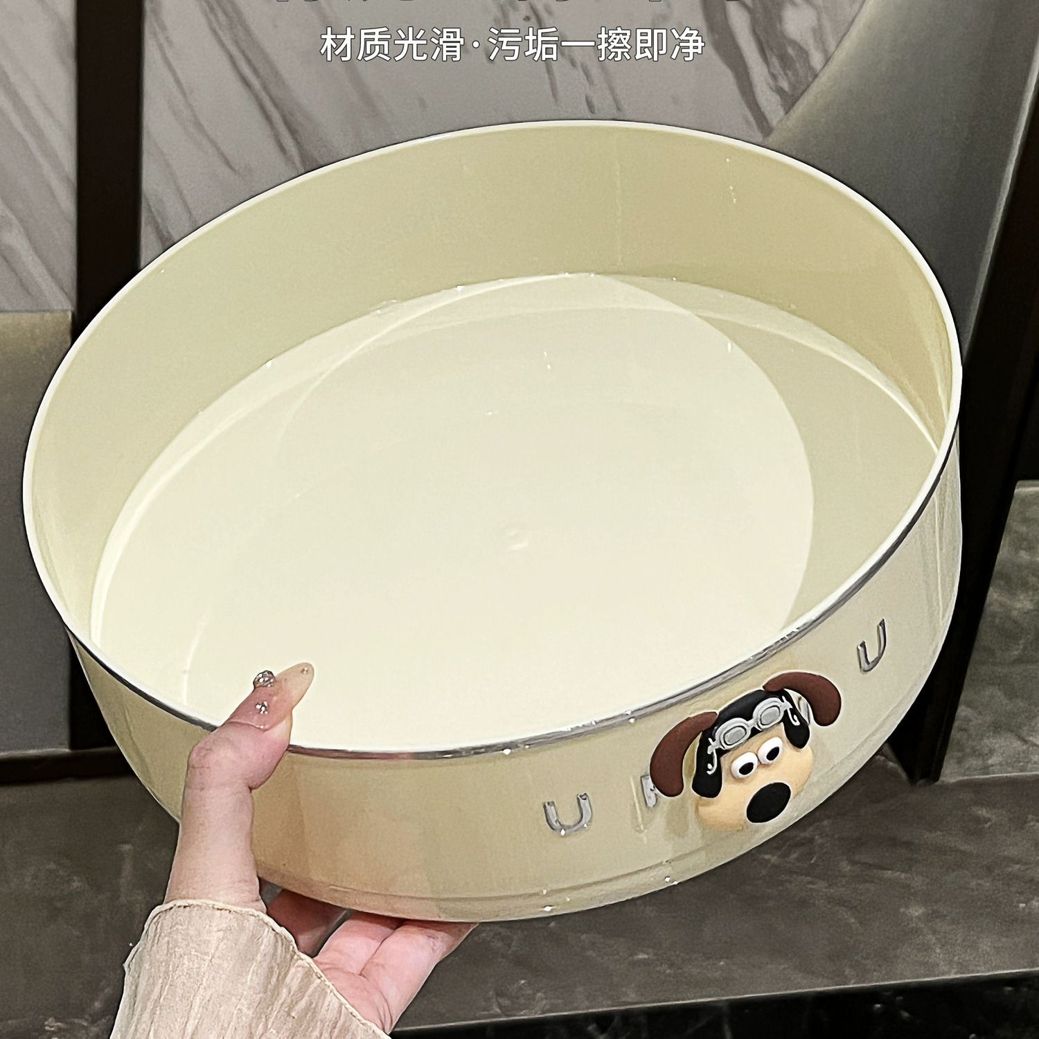 北歐風輕奢旋轉果盤家用客廳茶幾擺件年貨糖果盤擺放零食盤水果盤