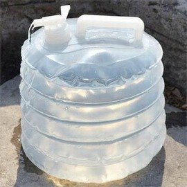 【PE折疊儲水桶-10L-直徑27*高20cm-2個/組】水袋水箱水具 便攜式食品級塑膠 野營自駕釣魚用品-76007