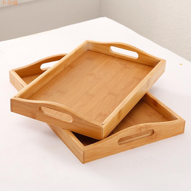 竹質木托盤日式長方形創意木盤木質托盤圓盤茶盤燒烤盤功夫茶具盤