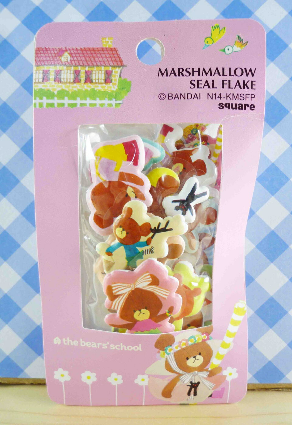 【震撼精品百貨】The bears school 上學熊 泡棉貼紙-粉 震撼日式精品百貨