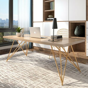 北歐設計師極簡單人辦公桌辦公室簡約實木創意電腦桌設計感辦公桌