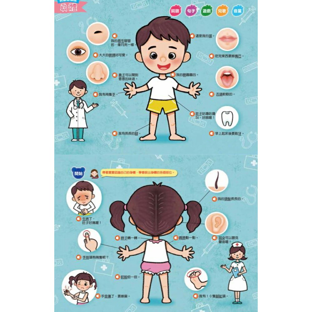 双美 小手按按有聲書 寶寶學說話 寶寶的第一本觸控有聲書 動物與交通工具 小手按按有聲書 2